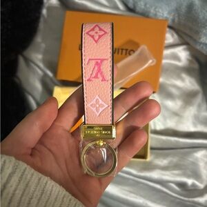 Louis Vuitton Pink and Gold Key Holder